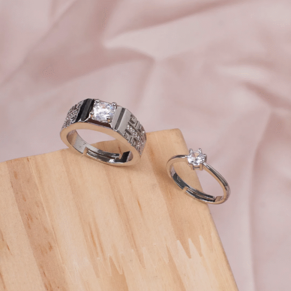 Unity Solitaire Couple ring - Image 2